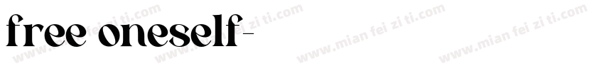 free oneself字体转换